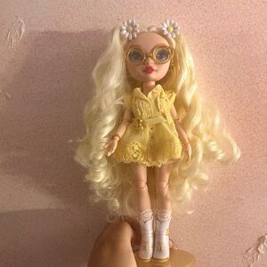 Stylish Doll with Yellow Dress and Sunglasses